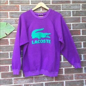 Vintage 80s Lacoste purple light sweatshirt